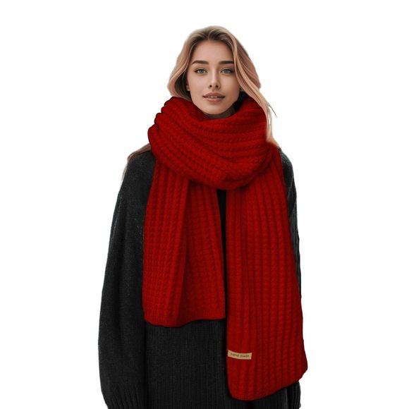 Winter Chunky Knit Scarfs Women's Thick Warm Knit Scarves Soft Long Chunky😍 - Picture 1 of 8